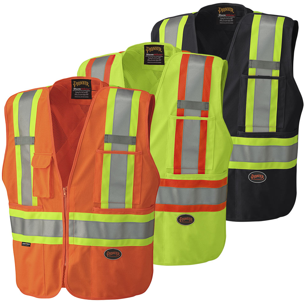 TEAR-AWAY SAFETY MESH BACK VEST - HI-VIZ ORANGE #6935