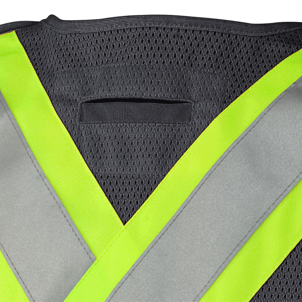 TEAR-AWAY SAFETY MESH BACK VEST BLACK #6937