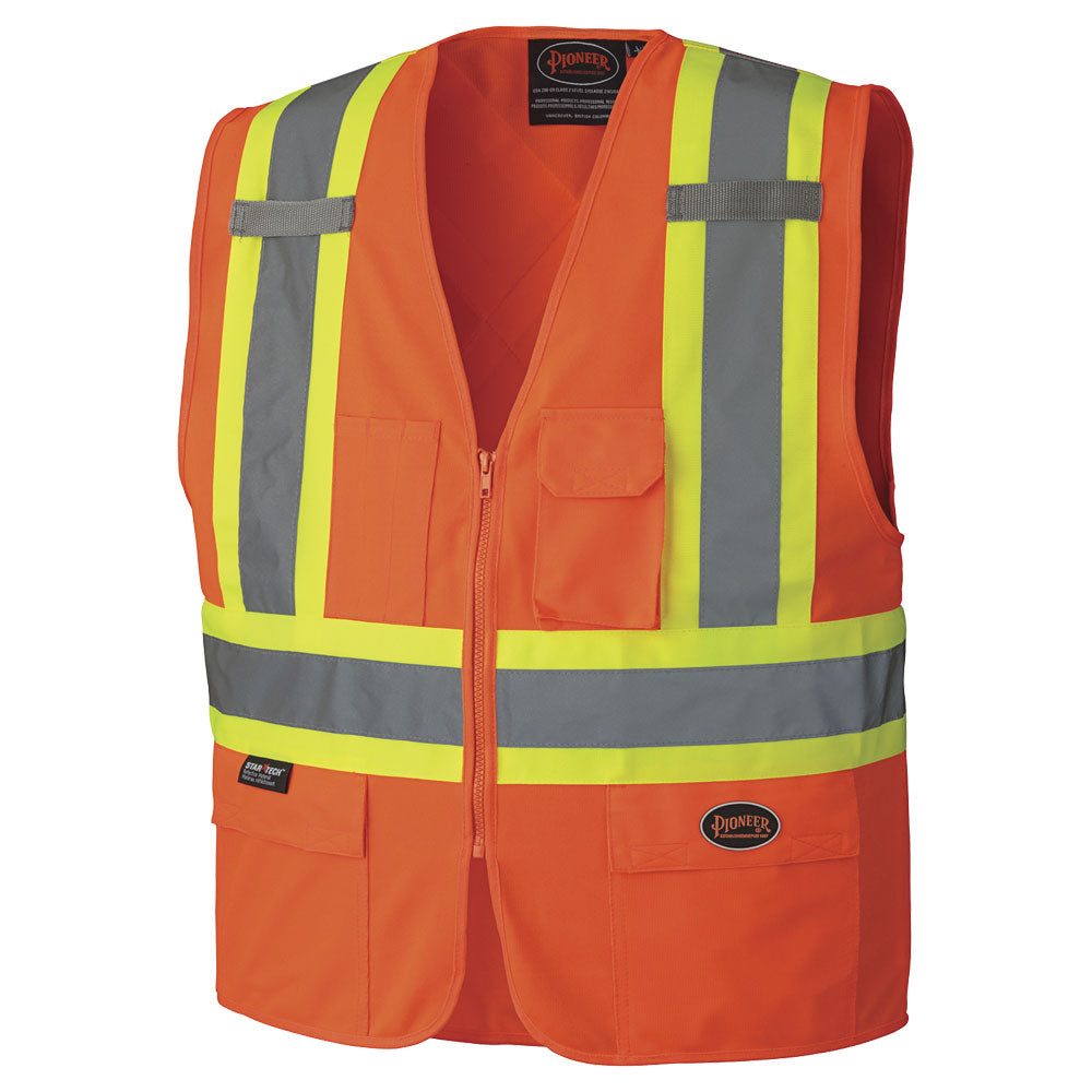 HI-VIZ ZIP-FRONT SAFETY VEST - HI-VIZ ORANGE #156 – Eppisa