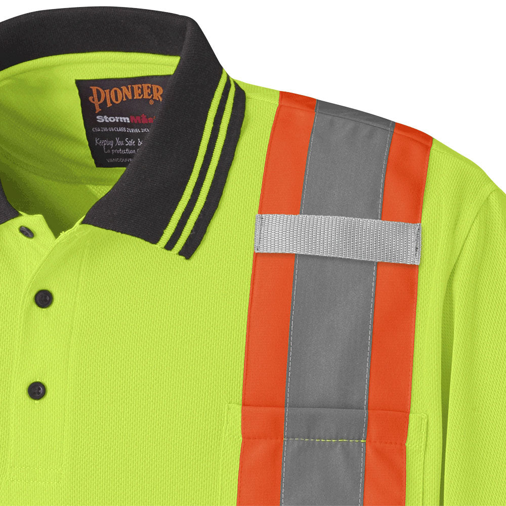 Copy of HI-VIZ SAFETY SHORT-SLEEVED POLO SHIRTS - BIRDSEYE POLY - HV YELLOW/GREEN