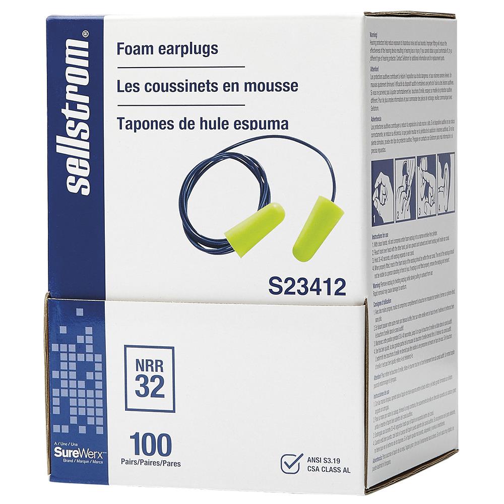 PREMIUM DISPOSABLE EAR PLUGS - CORDED