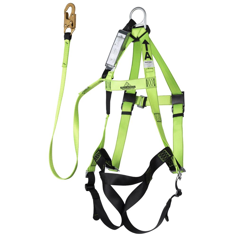 HARNESS/LANYARD INTEGRAL COMBO - 6' (1.8 M) - 200-350 LB CAPACITY