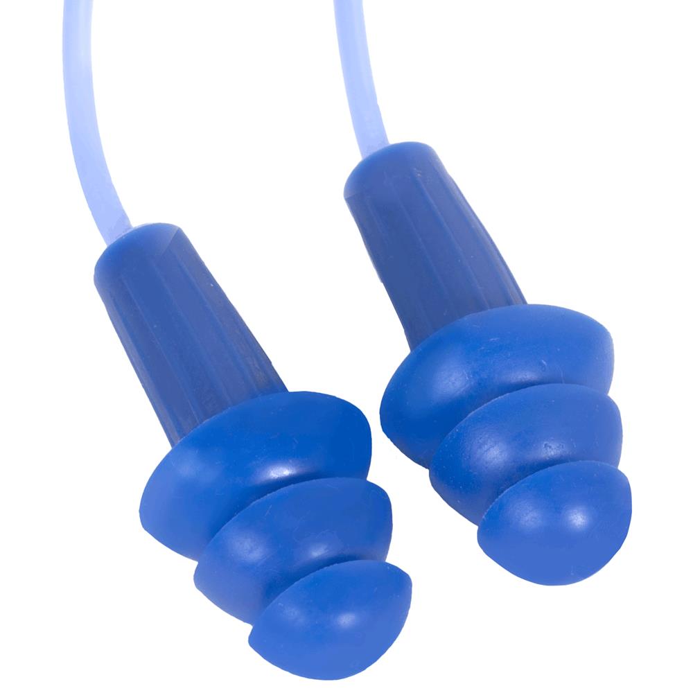 H20 METAL DETECTABLE REUSABLE EAR PLUGS - CORDED #13822