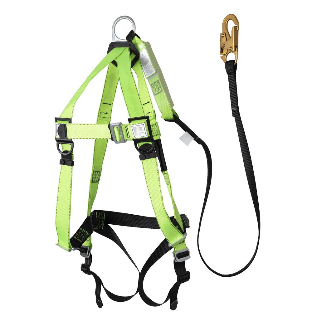 HARNESS/LANYARD INTEGRAL COMBO - 110-220 LB CAPACITY - 6' (1.8 M)