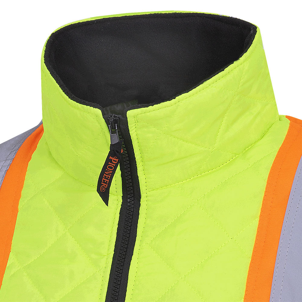 HI-VIZ QUILTED FREEZER/WORK SAFETY JACKET - HV YLW/GRN #5016