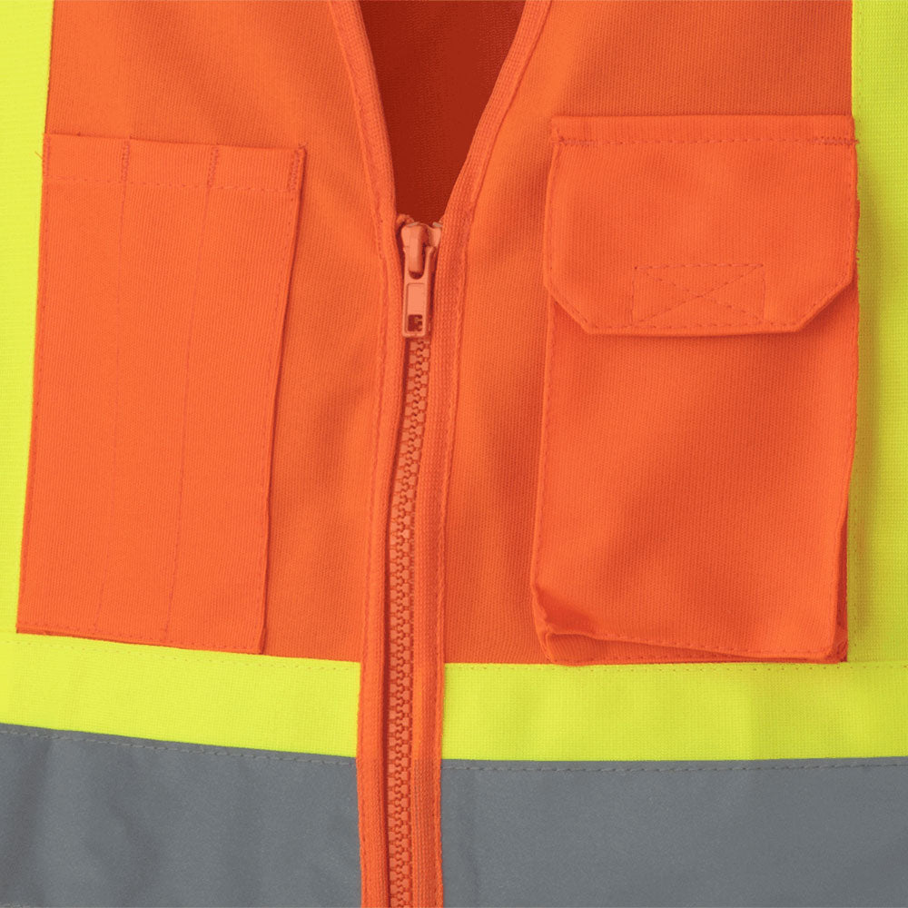 トップス PORTRAITE Over Vest Hi-Vis Orange HI-VIZ ZIP-FRONT SAFETY VEST - HI-VIZ ORANGE #156 – Eppisa