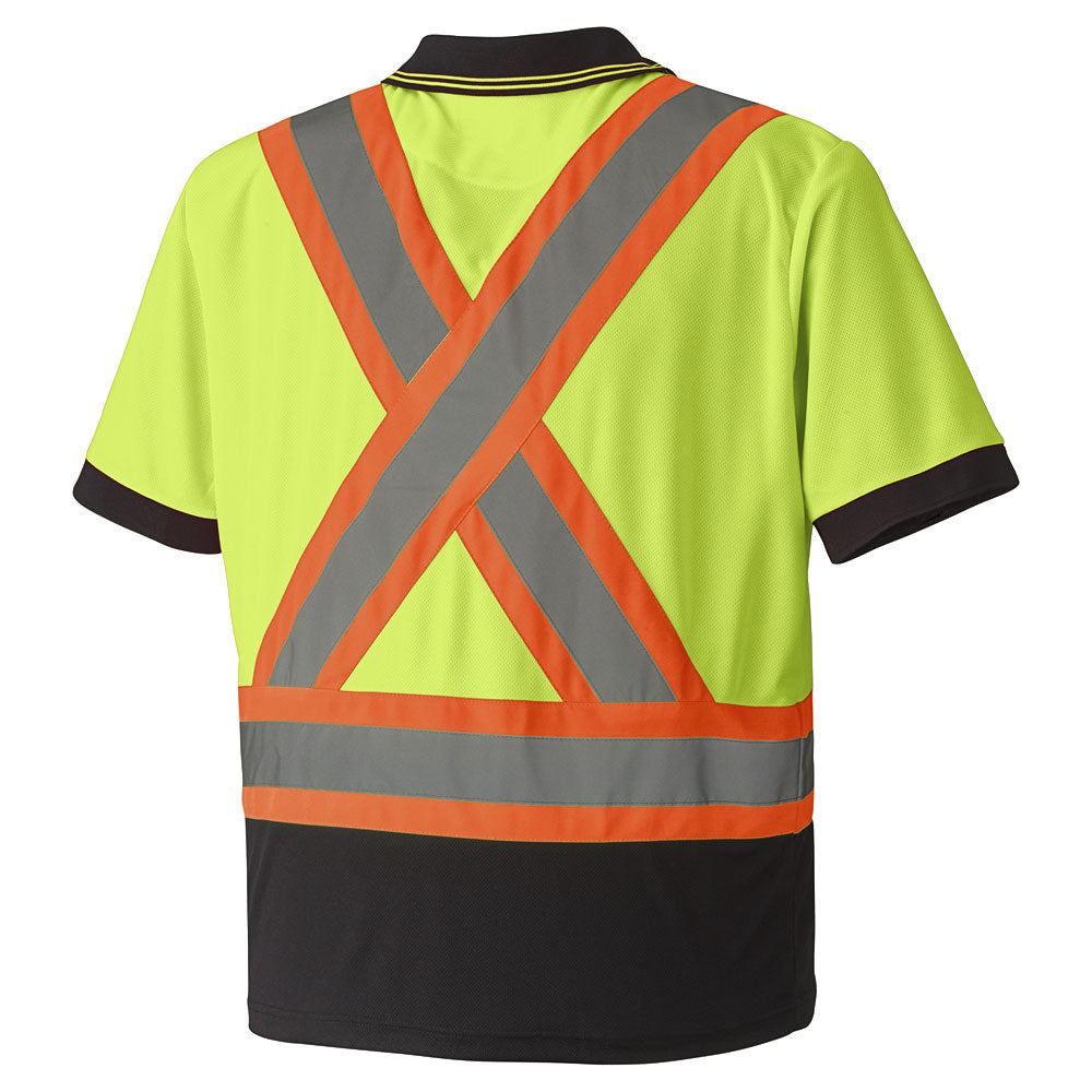 Polo shirt with 2025 reflective stripes